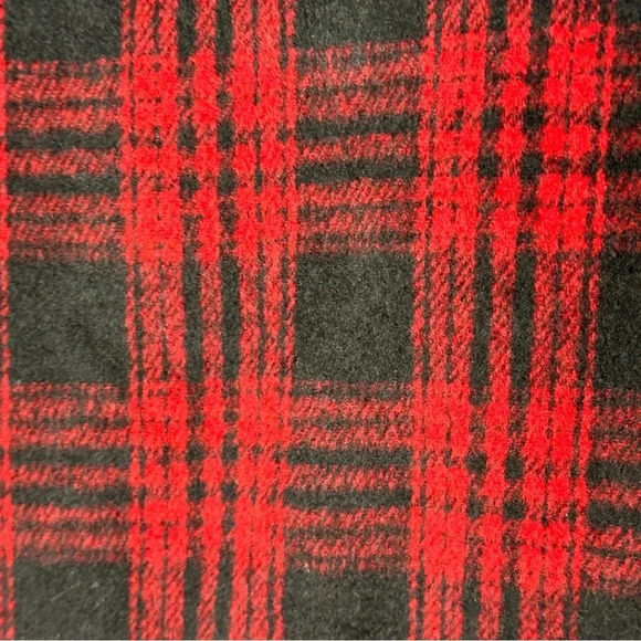 Boston Proper Holiday Plaid Mini Skirt red black wool‎ blend Size 12 Festive - Picture 8 of 11